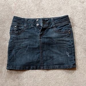 Denim mini skirt